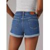 imageSidefeel Womens Jean Shorts High Waisted Stretchy Casual Rolled Hem Zimbaplatinum Denim ShortsSky Blue