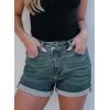 imageSidefeel Womens Jean Shorts High Waisted Stretchy Casual Rolled Hem Zimbaplatinum Denim ShortsVintage Blue