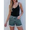 imageSidefeel Womens Jean Shorts High Waisted Stretchy Casual Rolled Hem Zimbaplatinum Denim ShortsVintage Blue
