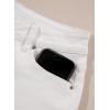 imageSidefeel Womens Jean Shorts High Waisted Stretchy Casual Rolled Hem Zimbaplatinum Denim ShortsWhite