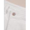 imageSidefeel Womens Jean Shorts High Waisted Stretchy Casual Rolled Hem Zimbaplatinum Denim ShortsWhite