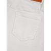 imageSidefeel Womens Jean Shorts High Waisted Stretchy Casual Rolled Hem Zimbaplatinum Denim ShortsWhite