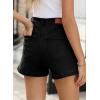imageSidefeel Womens Jean Shorts High Waisted Stretchy Casual Zimbaplatinum Summer Denim Shorts with PocketsBlack