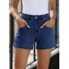 imageSidefeel Womens Jean Shorts High Waisted Stretchy Casual Zimbaplatinum Summer Denim Shorts with PocketsBluing