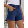imageSidefeel Womens Jean Shorts High Waisted Stretchy Casual Zimbaplatinum Summer Denim Shorts with PocketsBluing