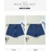 imageSidefeel Womens Jean Shorts High Waisted Stretchy Casual Zimbaplatinum Summer Denim Shorts with PocketsDark Blue