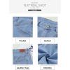 imageSidefeel Womens Jean Shorts High Waisted Stretchy Casual Zimbaplatinum Summer Denim Shorts with PocketsIceland Blue