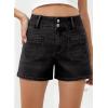 imageSidefeel Womens Jean Shorts High Waisted Tummy Control Stretchy Summer Denim ShortsBlack