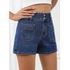 imageSidefeel Womens Jean Shorts High Waisted Tummy Control Stretchy Summer Denim ShortsBluing