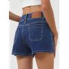 imageSidefeel Womens Jean Shorts High Waisted Tummy Control Stretchy Summer Denim ShortsBluing