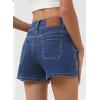 imageSidefeel Womens Jean Shorts High Waisted Tummy Control Stretchy Summer Denim ShortsDark Blue