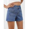 imageSidefeel Womens Jean Shorts High Waisted Tummy Control Stretchy Summer Denim ShortsLight Blue