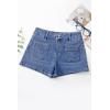 imageSidefeel Womens Jean Shorts High Waisted Tummy Control Stretchy Summer Denim ShortsLight Blue