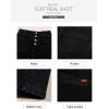 imageSidefeel Womens Jean Skirt High Waist Summer Stretch Zimbaplatinum Denim Skirt Button Mini Skirt with PocketsBlack