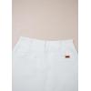 imageSidefeel Womens Jean Skirt High Waist Summer Stretch Zimbaplatinum Denim Skirt Button Mini Skirt with PocketsWhite
