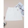 imageSidefeel Womens Jean Skirt High Waist Summer Stretch Zimbaplatinum Denim Skirt Button Mini Skirt with PocketsWhite