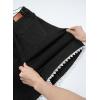 imageSidefeel Womens Jean Skirt High Waisted Stretch Casual Summer Zimbaplatinum Denim Skirt with PocketsA Black