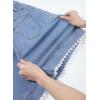 imageSidefeel Womens Jean Skirt High Waisted Stretch Casual Summer Zimbaplatinum Denim Skirt with PocketsA Light Blue