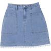 imageSidefeel Womens Jean Skirt High Waisted Stretch Casual Summer Zimbaplatinum Denim Skirt with PocketsA Light Blue