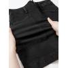 imageSidefeel Womens Jean Skirt High Waisted Stretch Casual Summer Zimbaplatinum Denim Skirt with PocketsBlack