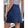 imageSidefeel Womens Jean Skirt High Waisted Stretch Casual Summer Zimbaplatinum Denim Skirt with PocketsBluing