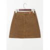 imageSidefeel Womens Jean Skirt High Waisted Stretch Casual Summer Zimbaplatinum Denim Skirt with PocketsBrown