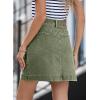 imageSidefeel Womens Jean Skirt High Waisted Stretch Casual Summer Zimbaplatinum Denim Skirt with PocketsGreen