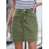 imageSidefeel Womens Jean Skirt High Waisted Stretch Casual Summer Zimbaplatinum Denim Skirt with PocketsGreen