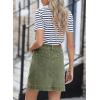imageSidefeel Womens Jean Skirt High Waisted Stretch Casual Summer Zimbaplatinum Denim Skirt with PocketsGreen