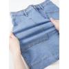 imageSidefeel Womens Jean Skirt High Waisted Stretch Casual Summer Zimbaplatinum Denim Skirt with PocketsIceland Blue
