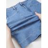 imageSidefeel Womens Jean Skirt High Waisted Stretch Casual Summer Zimbaplatinum Denim Skirt with PocketsLight Blue