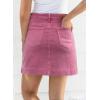 imageSidefeel Womens Jean Skirt High Waisted Stretch Casual Summer Zimbaplatinum Denim Skirt with PocketsPink