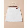 imageSidefeel Womens Jean Skirt High Waisted Stretch Casual Summer Zimbaplatinum Denim Skirt with PocketsWhite