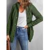 imageSidefeel Womens Open Front Hooded Cardigan Sweaters Button Down Long Sleeve Chunky Knit Coat with Pockets