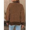 imageSidefeel Womens Plaid Short Cardigan Oversized Chunky Long Sleeve Knit Open Front Cardigan Sweaters with Pockets