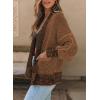 imageSidefeel Womens Plaid Short Cardigan Oversized Chunky Long Sleeve Knit Open Front Cardigan Sweaters with Pockets