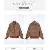 imageSidefeel Womens Plaid Short Cardigan Oversized Chunky Long Sleeve Knit Open Front Cardigan Sweaters with Pockets
