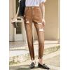 imageSidefeel Womens Ripped Jeans Straight Leg Loose Distressed Boyfriend Zimbaplatinum Denim PantsCamel