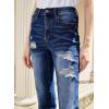 imageSidefeel Womens Ripped Jeans Straight Leg Loose Distressed Boyfriend Zimbaplatinum Denim PantsNavy Blue
