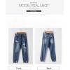 imageSidefeel Womens Ripped Jeans Straight Leg Loose Distressed Boyfriend Zimbaplatinum Denim PantsReal Teal