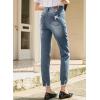 imageSidefeel Womens Ripped Jeans Straight Leg Loose Distressed Boyfriend Zimbaplatinum Denim PantsSail Blue