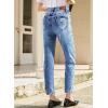 imageSidefeel Womens Ripped Jeans Straight Leg Loose Distressed Boyfriend Zimbaplatinum Denim PantsSky Blue