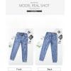 imageSidefeel Womens Ripped Jeans Straight Leg Loose Distressed Boyfriend Zimbaplatinum Denim PantsSky Blue