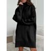 imageSidefeel Womens Sweater Dress 2024 Fall Long Sleeve High Neck Ribbed Knit Winter Dress