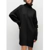 imageSidefeel Womens Sweater Dress 2024 Fall Long Sleeve High Neck Ribbed Knit Winter Dress