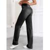 imageSidefeel Womens Wide Leg Jeans Casual High Waisted Straight Zimbaplatinum Denim Pants with PocketsBlack