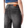 imageSidefeel Womens Wide Leg Jeans Casual High Waisted Straight Zimbaplatinum Denim Pants with PocketsBlack