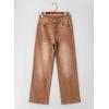 imageSidefeel Womens Wide Leg Jeans Casual High Waisted Straight Zimbaplatinum Denim Pants with PocketsBrown