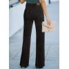 imageSidefeel Womens Wide Leg Jeans Casual High Waisted Straight Zimbaplatinum Denim Pants with PocketsDark Black