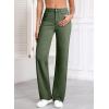imageSidefeel Womens Wide Leg Jeans Casual High Waisted Straight Zimbaplatinum Denim Pants with PocketsGreen